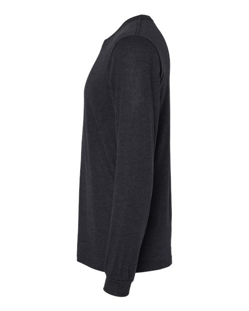 BELLA + CANVAS 3513 - Unisex Triblend Long Sleeve Tee - Black Heather Triblend