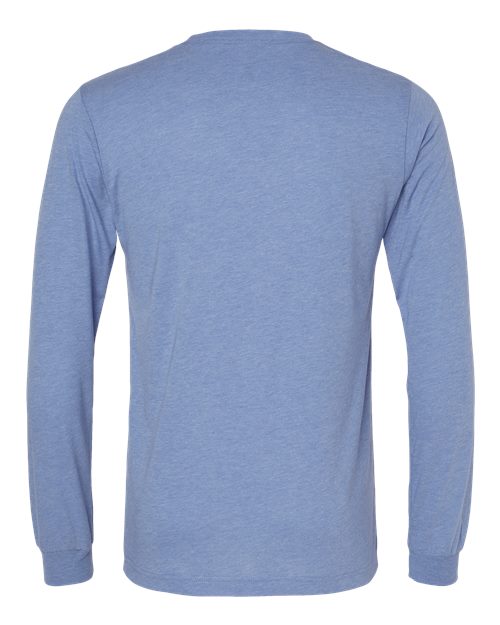 BELLA + CANVAS 3513 - Unisex Triblend Long Sleeve Tee - Blue Triblend