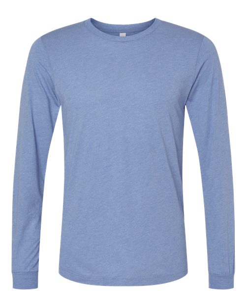 BELLA + CANVAS 3513 - Unisex Triblend Long Sleeve Tee - Blue Triblend