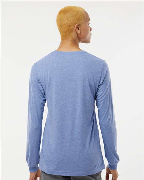 BELLA + CANVAS 3513 - Unisex Triblend Long Sleeve Tee - Blue Triblend