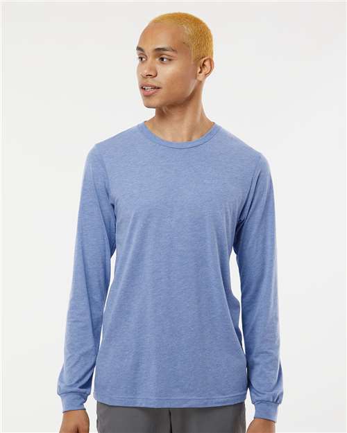 BELLA + CANVAS 3513 - Unisex Triblend Long Sleeve Tee - Blue Triblend