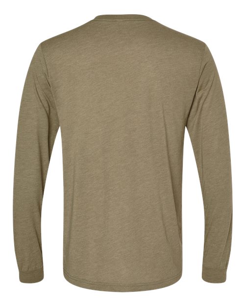BELLA + CANVAS 3513 - Unisex Triblend Long Sleeve Tee - Olive Triblend