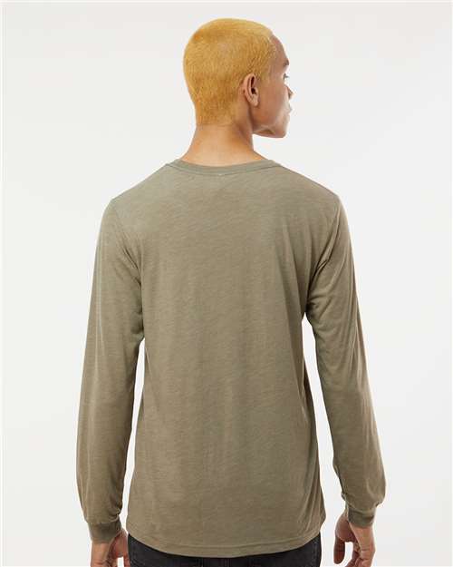 BELLA + CANVAS 3513 - Unisex Triblend Long Sleeve Tee - Olive Triblend