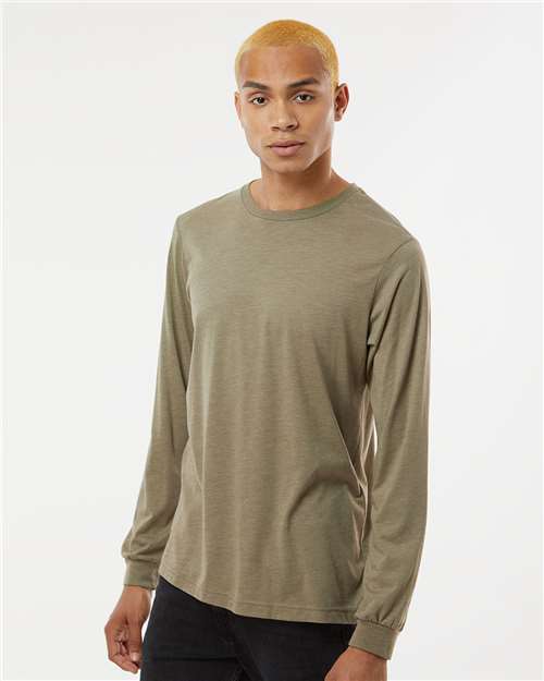 BELLA + CANVAS 3513 - Unisex Triblend Long Sleeve Tee - Olive Triblend