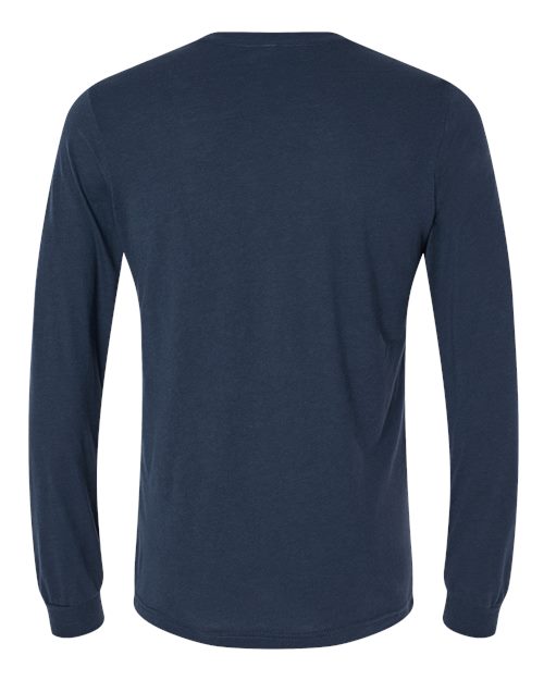 BELLA + CANVAS 3513 - Unisex Triblend Long Sleeve Tee - Solid Navy Triblend