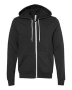 BELLA + CANVAS 3739 - Unisex Sponge Fleece Full-Zip Hoodie Sweatshirt - Vintage Black