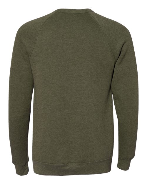BELLA + CANVAS 3901 - Unisex Sponge Fleece Raglan Crewneck Sweatshirt - Heather Olive