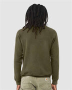 BELLA + CANVAS 3901 - Unisex Sponge Fleece Raglan Crewneck Sweatshirt - Heather Olive