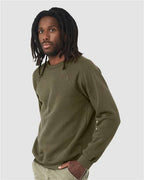 BELLA + CANVAS 3901 - Unisex Sponge Fleece Raglan Crewneck Sweatshirt - Heather Olive