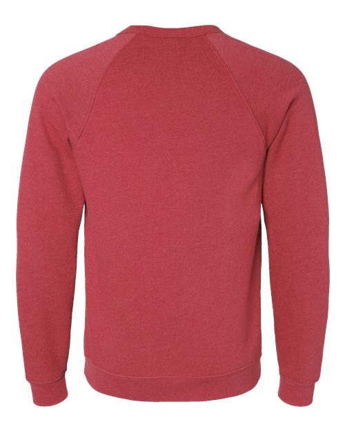BELLA + CANVAS 3901 - Unisex Sponge Fleece Raglan Crewneck Sweatshirt - Heather Red