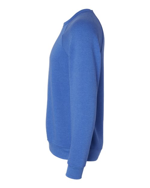 BELLA + CANVAS 3901 - Unisex Sponge Fleece Raglan Crewneck Sweatshirt - Heather True Royal