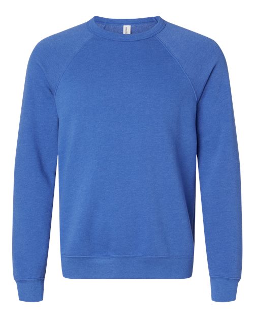 BELLA + CANVAS 3901 - Unisex Sponge Fleece Raglan Crewneck Sweatshirt - Heather True Royal