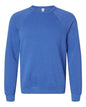 BELLA + CANVAS 3901 - Unisex Sponge Fleece Raglan Crewneck Sweatshirt - Heather True Royal