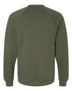 BELLA + CANVAS 3901 - Unisex Sponge Fleece Raglan Crewneck Sweatshirt - Military Green