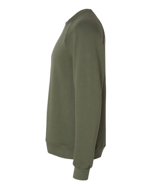BELLA + CANVAS 3901 - Unisex Sponge Fleece Raglan Crewneck Sweatshirt - Military Green