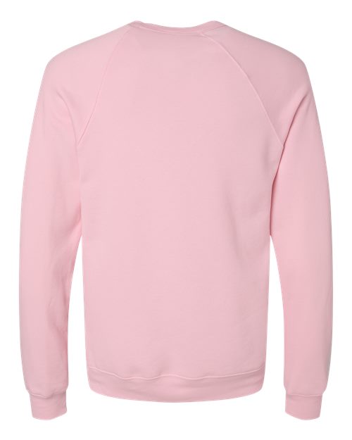 BELLA + CANVAS 3901 - Unisex Sponge Fleece Raglan Crewneck Sweatshirt - Pink
