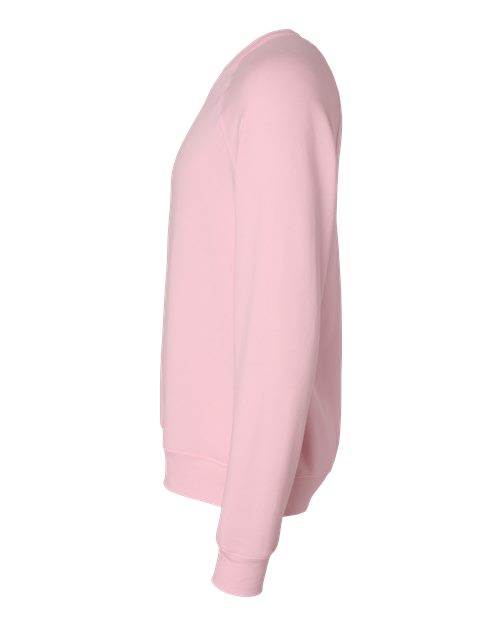 BELLA + CANVAS 3901 - Unisex Sponge Fleece Raglan Crewneck Sweatshirt - Pink