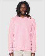 BELLA + CANVAS 3901 - Unisex Sponge Fleece Raglan Crewneck Sweatshirt - Pink