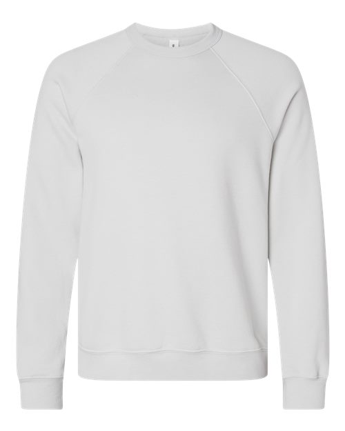 BELLA + CANVAS 3901 - Unisex Sponge Fleece Raglan Crewneck Sweatshirt - Silver