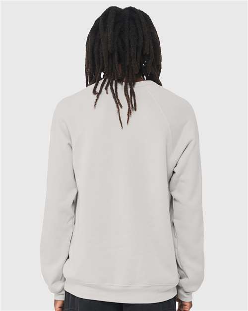 BELLA + CANVAS 3901 - Unisex Sponge Fleece Raglan Crewneck Sweatshirt - Silver