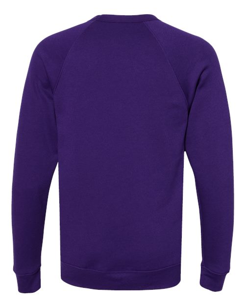BELLA + CANVAS 3901 - Unisex Sponge Fleece Raglan Crewneck Sweatshirt - Team Purple