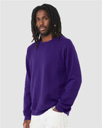 BELLA + CANVAS 3901 - Unisex Sponge Fleece Raglan Crewneck Sweatshirt - Team Purple