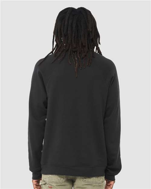 BELLA + CANVAS 3901 - Unisex Sponge Fleece Raglan Crewneck Sweatshirt - Vintage Black