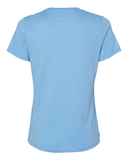 BELLA + CANVAS 6400CVC - Womens Relaxed Fit Heather CVC Tee - Heather Carolina Blue