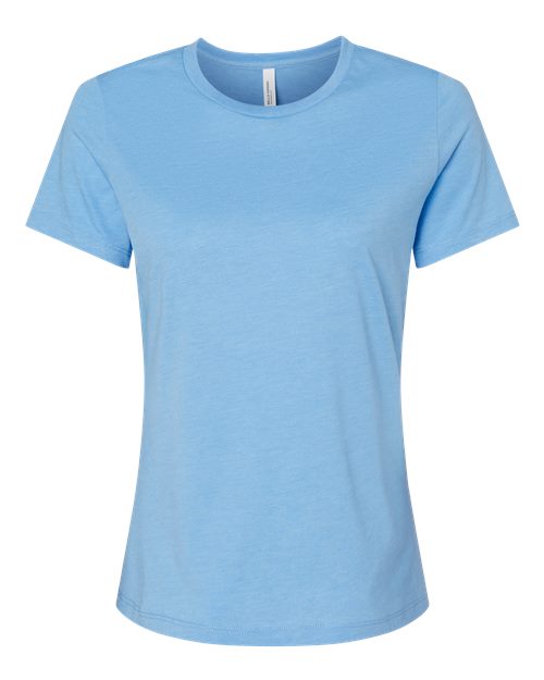 BELLA + CANVAS 6400CVC - Womens Relaxed Fit Heather CVC Tee - Heather Carolina Blue