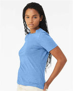 BELLA + CANVAS 6400CVC - Womens Relaxed Fit Heather CVC Tee - Heather Carolina Blue