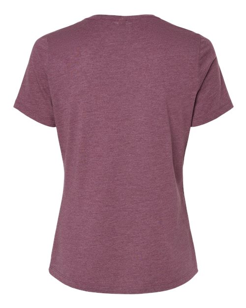 BELLA + CANVAS 6400CVC - Womens Relaxed Fit Heather CVC Tee - Heather Maroon