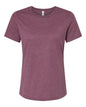 BELLA + CANVAS 6400CVC - Womens Relaxed Fit Heather CVC Tee - Heather Maroon