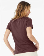 BELLA + CANVAS 6400CVC - Womens Relaxed Fit Heather CVC Tee - Heather Maroon