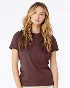 BELLA + CANVAS 6400CVC - Womens Relaxed Fit Heather CVC Tee - Heather Maroon