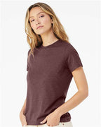 BELLA + CANVAS 6400CVC - Womens Relaxed Fit Heather CVC Tee - Heather Maroon