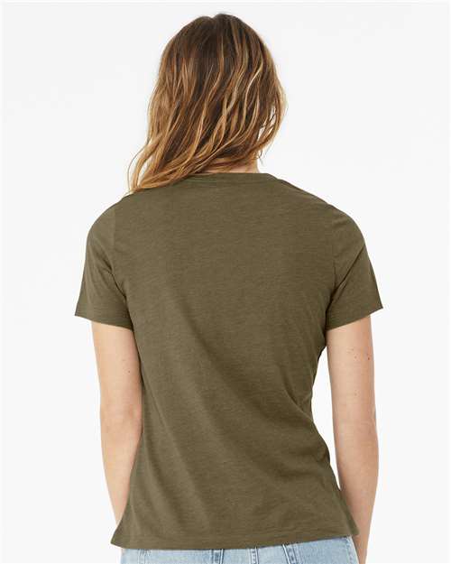 BELLA + CANVAS 6400CVC - Womens Relaxed Fit Heather CVC Tee - Heather Olive
