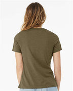 BELLA + CANVAS 6400CVC - Womens Relaxed Fit Heather CVC Tee - Heather Olive