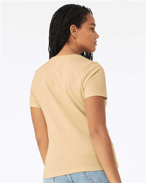 BELLA + CANVAS 6400CVC - Womens Relaxed Fit Heather CVC Tee - Heather Soft Cream