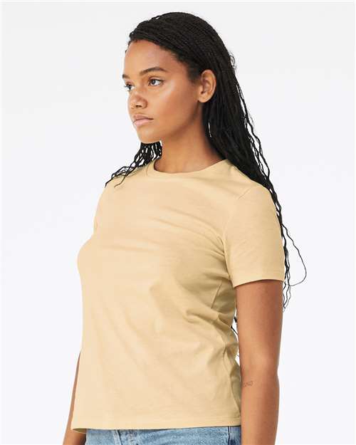BELLA + CANVAS 6400CVC - Womens Relaxed Fit Heather CVC Tee - Heather Soft Cream