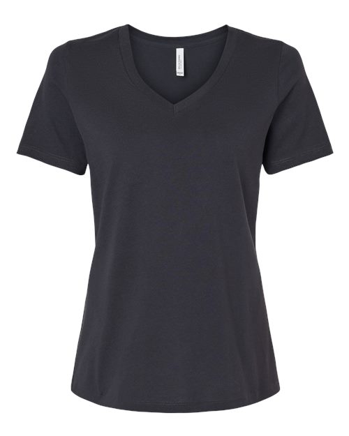 BELLA + CANVAS 6405 - Womens Relaxed Jersey V-Neck Tee - Dark Grey