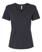 BELLA + CANVAS 6405 - Womens Relaxed Jersey V-Neck Tee - Dark Grey