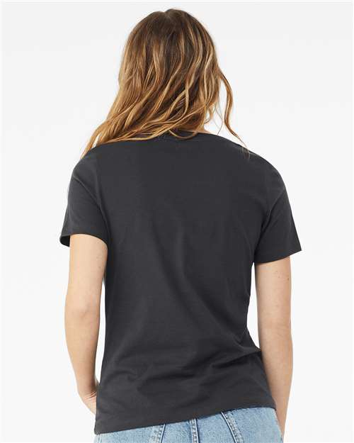 BELLA + CANVAS 6405 - Womens Relaxed Jersey V-Neck Tee - Dark Grey