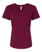 BELLA + CANVAS 6405 - Womens Relaxed Jersey V-Neck Tee - Maroon