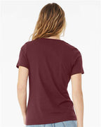 BELLA + CANVAS 6405 - Womens Relaxed Jersey V-Neck Tee - Maroon