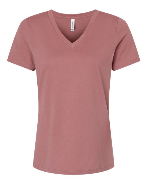 BELLA + CANVAS 6405 - Womens Relaxed Jersey V-Neck Tee - Mauve
