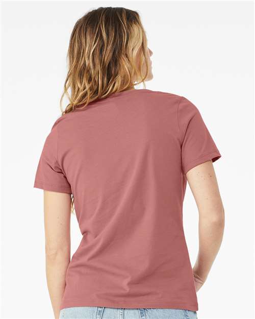 BELLA + CANVAS 6405 - Womens Relaxed Jersey V-Neck Tee - Mauve