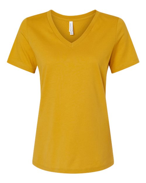 BELLA + CANVAS 6405 - Womens Relaxed Jersey V-Neck Tee - Mustard