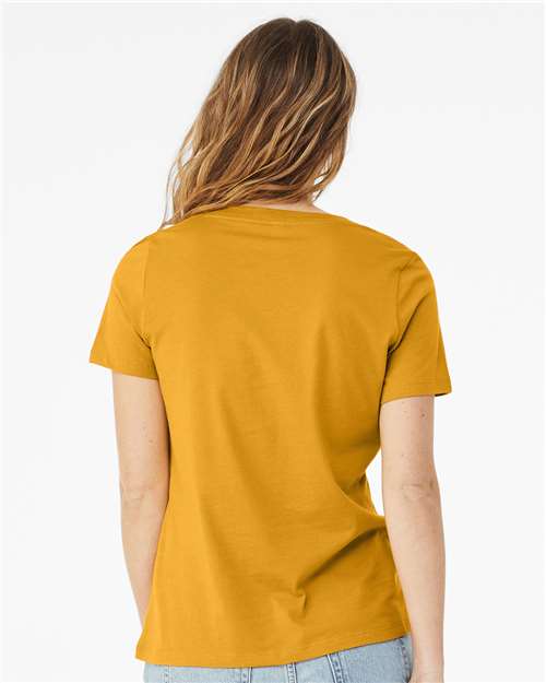 BELLA + CANVAS 6405 - Womens Relaxed Jersey V-Neck Tee - Mustard