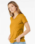 BELLA + CANVAS 6405 - Womens Relaxed Jersey V-Neck Tee - Mustard