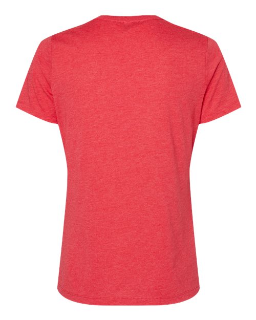 BELLA + CANVAS 6405CVC - Women's Relaxed Heather CVC V-Neck Tee - Heather Red